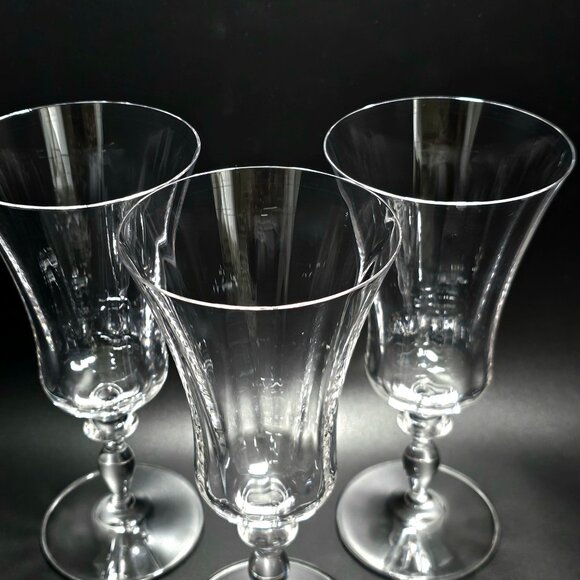 3 Mikasa Jamestown Iced Tea Glasses 8" clear crystal optic glasses Austria flaw - Picture 3 of 9